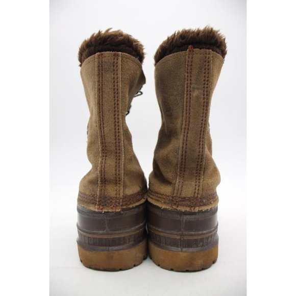 Sorel Kaufman Crusader Men's Size 9 Brown Suede Canada Winter Boots Made in USA - Picture 4 of 9